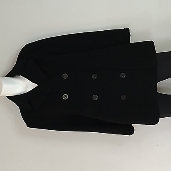 Andrea Brem New York Jackets & Blazers - Andrea Brem Womens Black Wool Double Breasted Pea Coat. Sz Small